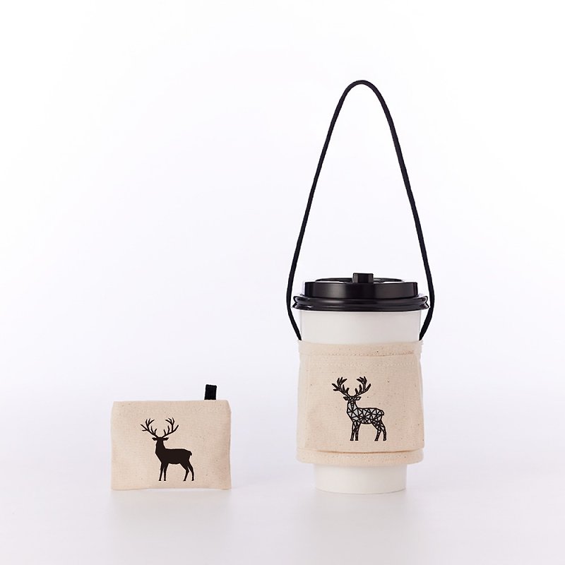 YCCT environmentally friendly beverage bag classic model - Reindeer - patented storage, no need to worry about forgetting to bring it - ถุงใส่กระติกนำ้ - ผ้าฝ้าย/ผ้าลินิน หลากหลายสี