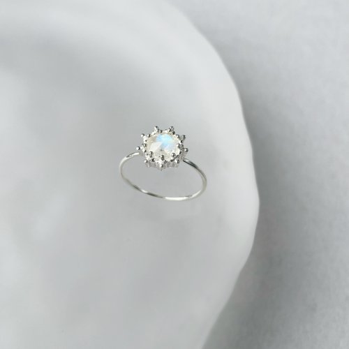 BOHO BELLE jewelry Big Sunshine月光石戒指