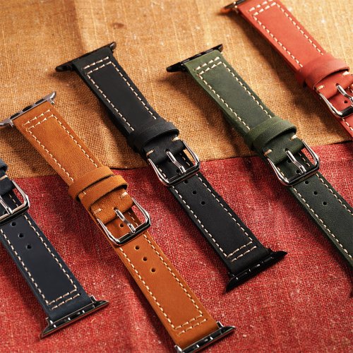 W.WEAR 時間穿搭 Apple watch - 瘋馬真皮蘋果錶帶