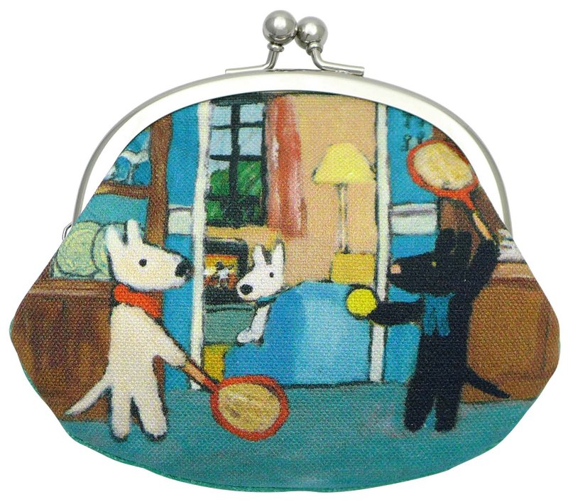 《麗莎和卡斯柏》布面珠釦零錢包-網球 - 散紙包 - 其他材質 多色