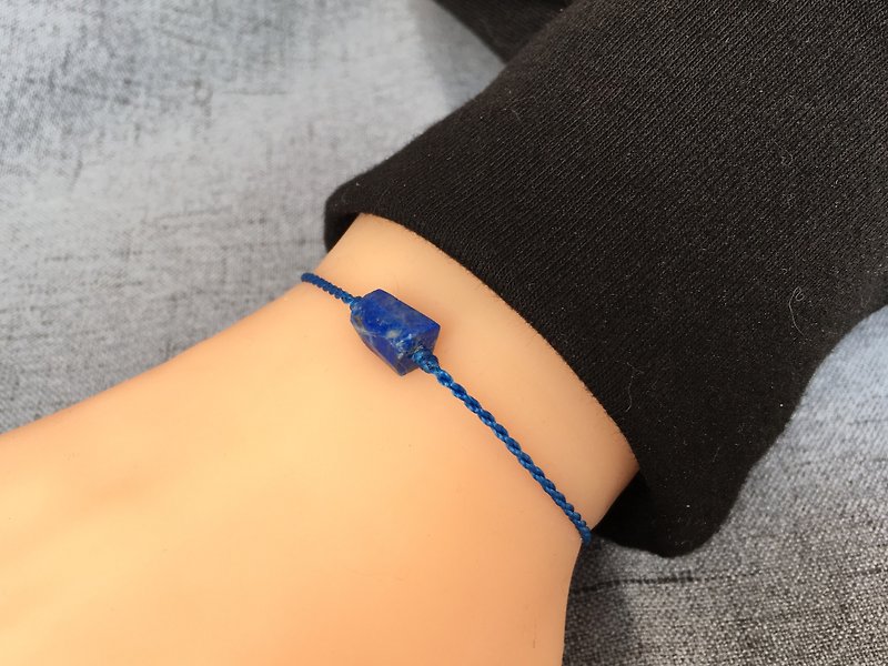 Lapis Lazuli long cut hand rope - Bracelets - Stone Blue
