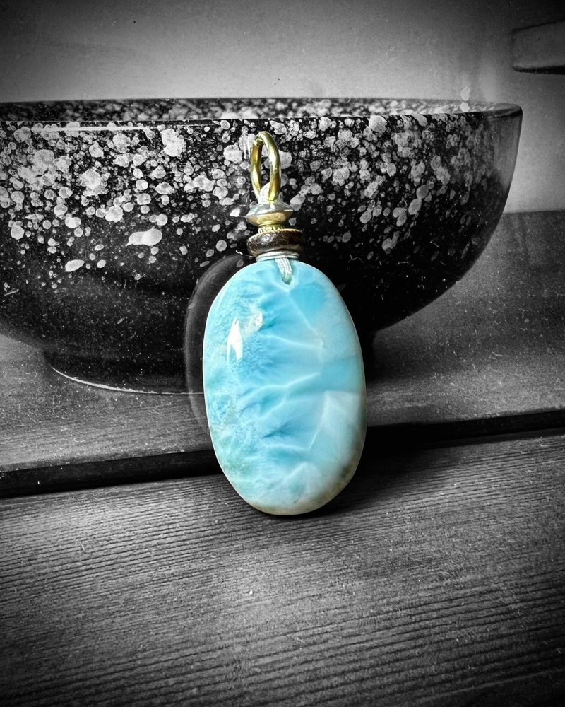 拉利瑪 銅銀製吊墜 - 項鍊 - 半寶石 