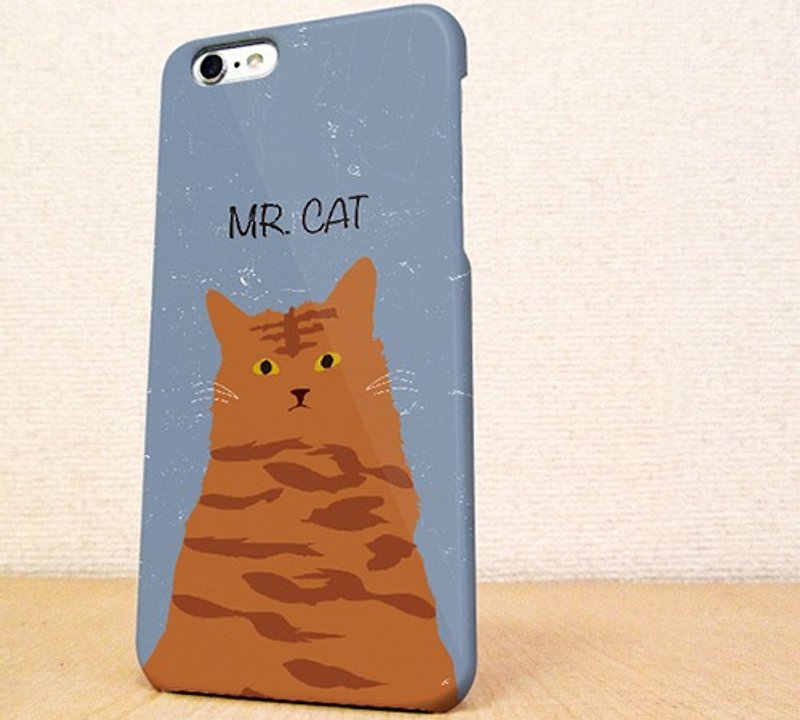 送料無料☆iPhone case GALAXY case ☆MR. CAT phone case - 手機殼/手機套 - 塑膠 灰色