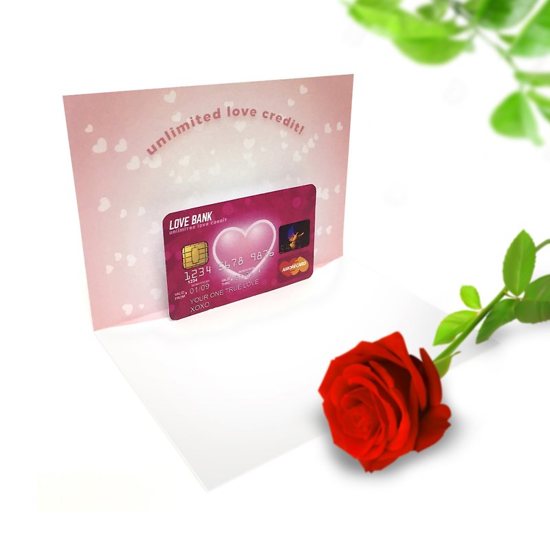 Love Card | Love Credit Card | Romantic Card - Cards & Postcards - Paper Red