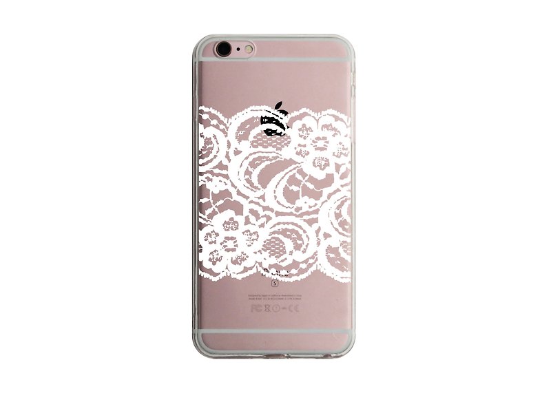 Custom white lace transparent Samsung S5 S6 S7 note4 note5 iPhone 5 5s 6 6s 6 plus 7 7 plus ASUS HTC m9 Sony LG g4 g5 v10 phone shell mobile phone sets phone shell phonecase - Phone Cases - Plastic White