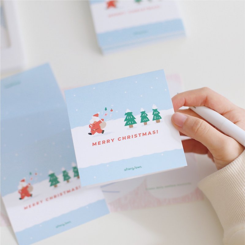 christmas illustration greeting card santa claus holiday wishes card