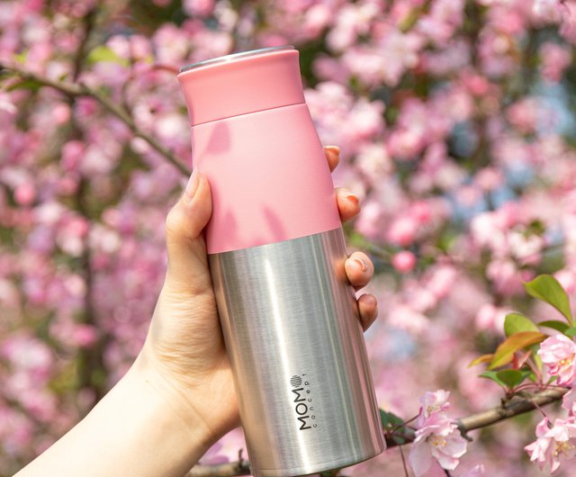 Japan MOMOCONCEPT Lupinus Thermos Cup Silver Bottle 400ml 5 Colors