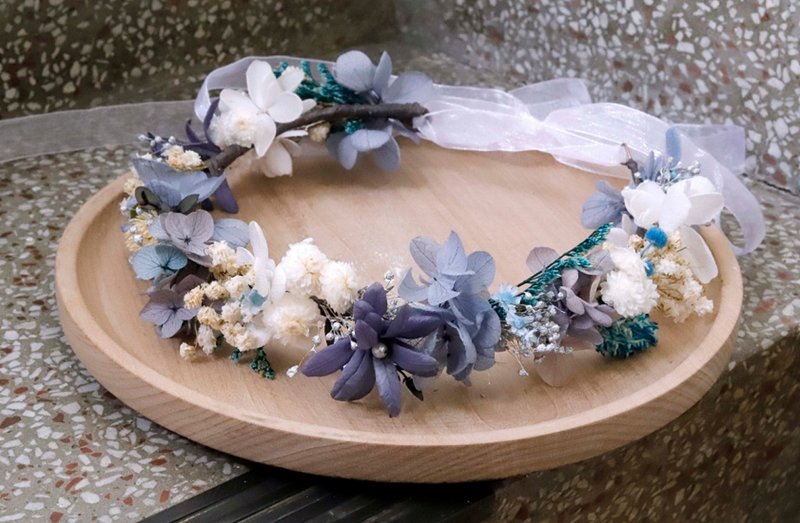 【冰沙手作花圈】新娘頭飾、兒童花童花圈、大人款花環 - 乾燥花/永生花 - 植物．花 