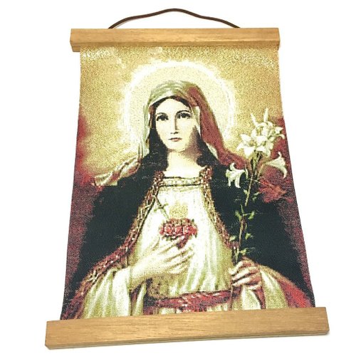 Holy Land blessing 來自聖地的祝福 土耳其傳統手工畫卷 獨特精緻 聖母 掛畫 壁掛飾 含掛軸 81701-1