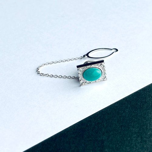otashippo 末広 【翡翠 Jade】七寶焼のタイタック ラペルピン 純銀張七寶