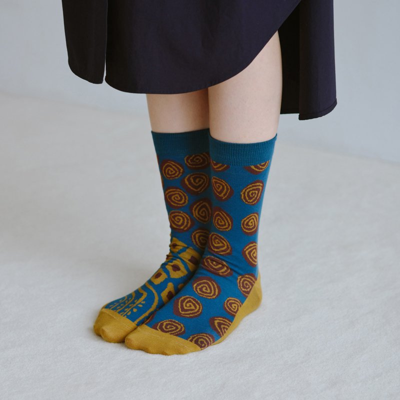エディ ミドル・eddy_M / organic cotton  /socks - 襪子 - 棉．麻 綠色
