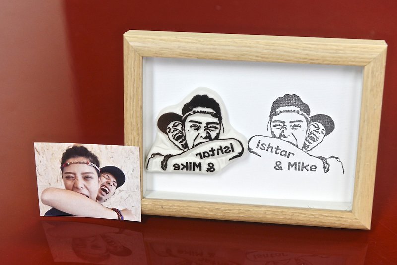Tailor made hand carved rubber stamp (with frame) - ตราปั๊ม/สแตมป์/หมึก - ยาง 