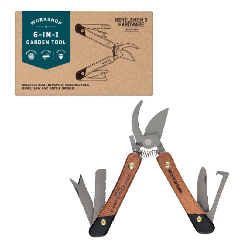 【Gentlemen's Hardware】園藝多功能工具 - 盆栽/植栽 - 不鏽鋼 咖啡色