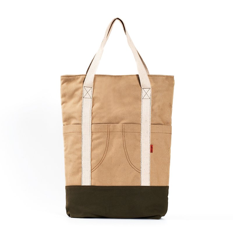 Cream and Green Wideside collection - Backpacks - Cotton & Hemp Khaki