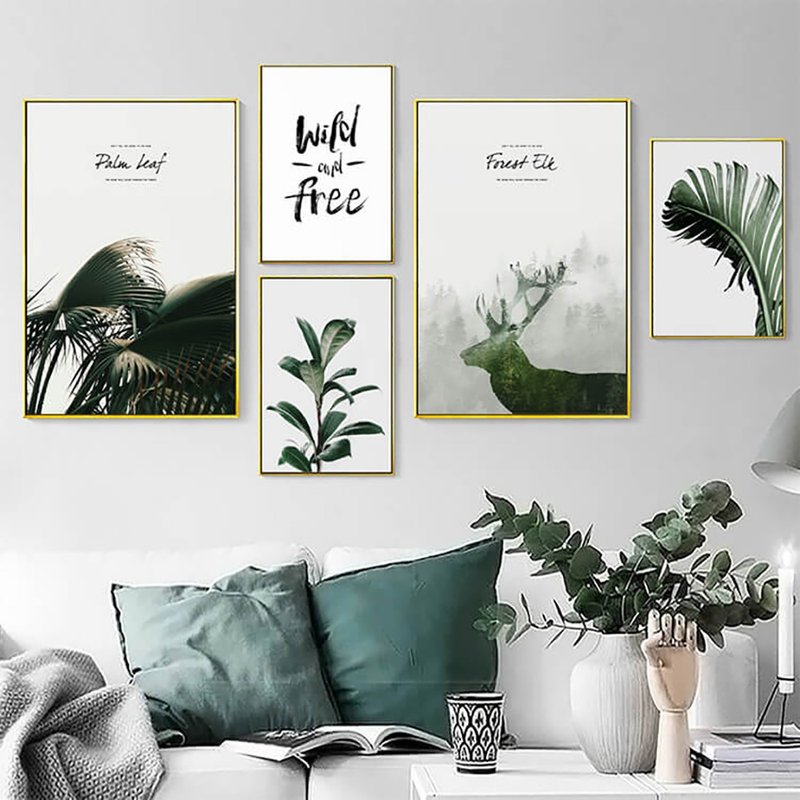 wild&free_hanging pictures_green plant series_made in Taiwan and shipped quickly in two working days - โปสเตอร์ - ผ้าฝ้าย/ผ้าลินิน สีเขียว