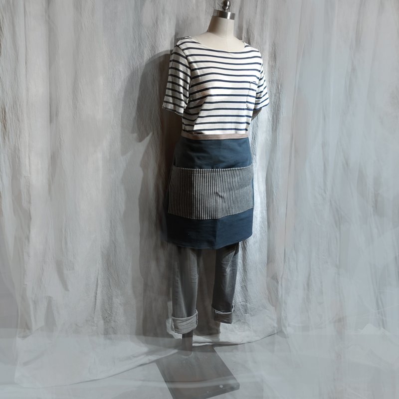 Sienna Short Workwear Apron - ผ้ากันเปื้อน - ผ้าฝ้าย/ผ้าลินิน สีดำ