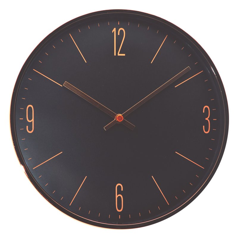 Fesch-Exclusive Dark Rose Gold Wall Clock Digital Mute - นาฬิกา - โลหะ หลากหลายสี