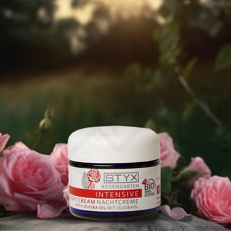 STYX 玫瑰荷荷巴油玻尿酸晚霜|敏感肌|延緩老化 淡化細紋 - 乳液 - 塑膠 粉紅色