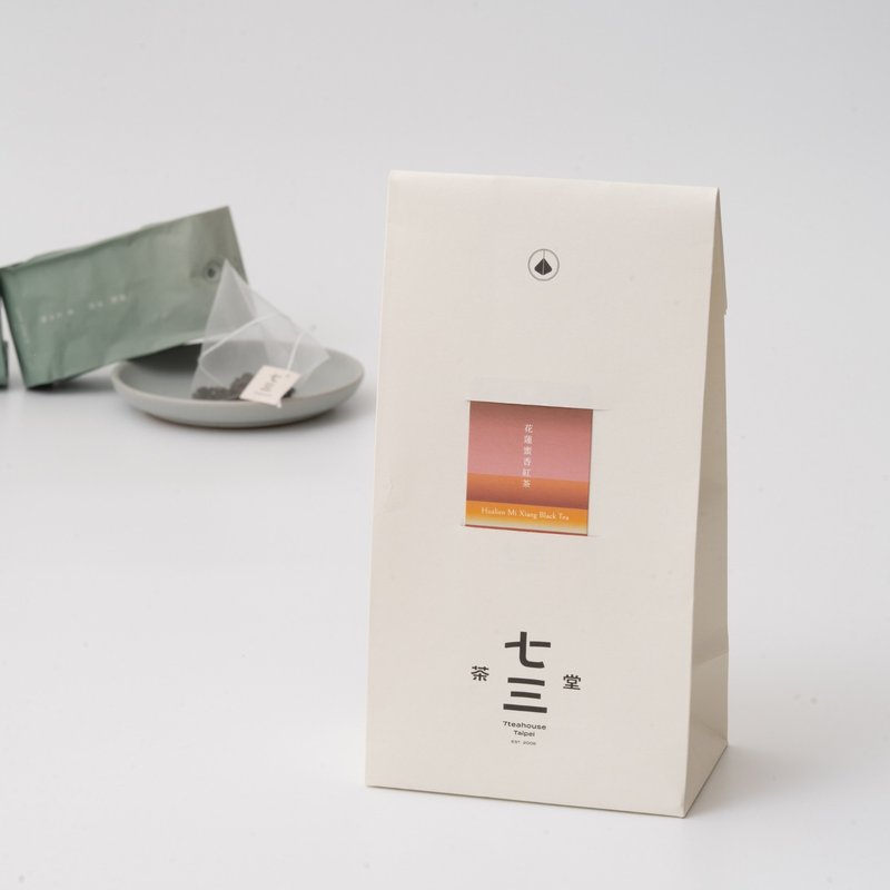 七三茶堂 立體茶包丨花蓮蜜香紅茶 24入–生活袋 - 茶葉/茶包/水果茶 - 紙 白色