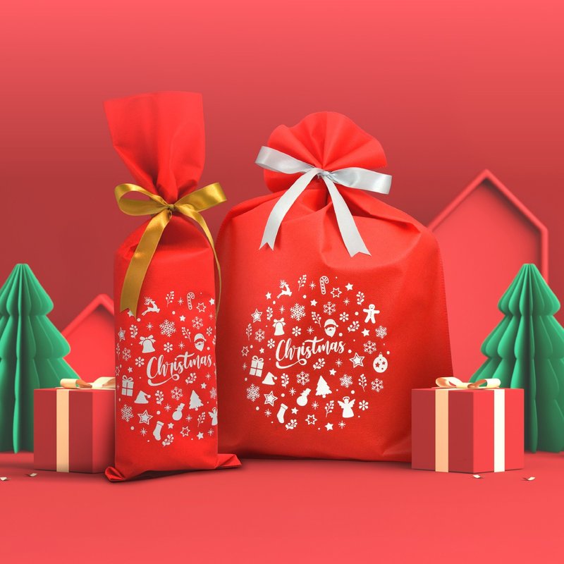 【聖誕禮盒】荷包蛋毛毯 聖誕節包裝 交換禮物 可愛禮物 療癒商品 - 棉被/毛毯 - 棉．麻 紅色