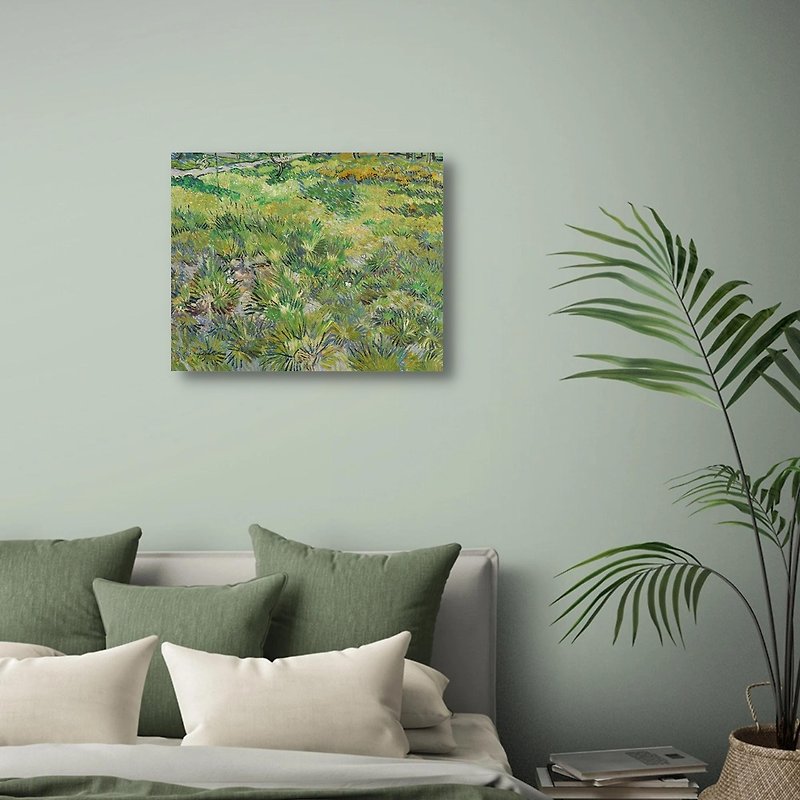 ゴッホのフレームなしの草と蝶のジークレー絵画 - ポスター・絵 - ポリエステル 