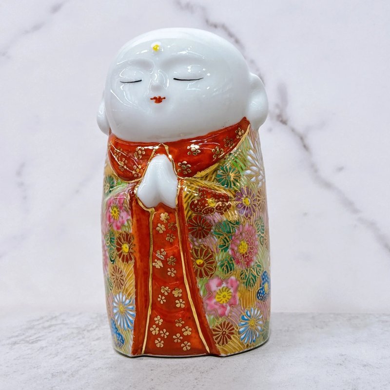 【彩瓷瑰寶】日本九谷燒地藏 | 金花詰 - 擺飾/家飾品 - 瓷 白色