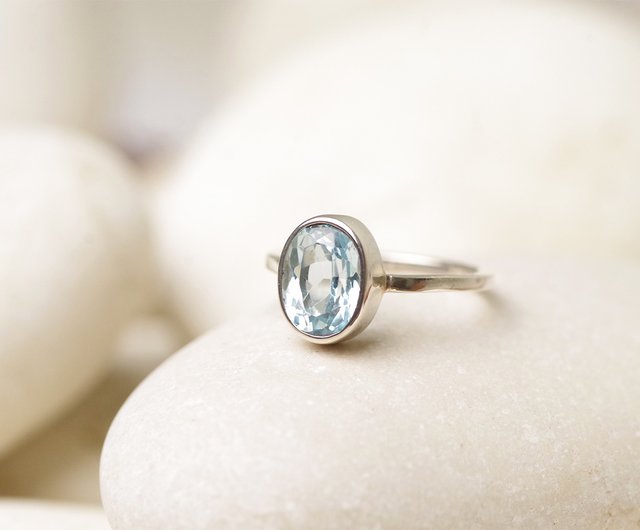 スカイブルートパーズリング-宝石リング - ショップ mimpijewels