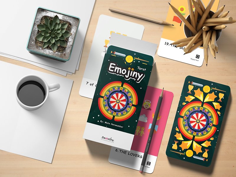 Emojiny Tarot, the Journey of Emoticon  -  with 5 add-on cards - Puzzles - Paper Green