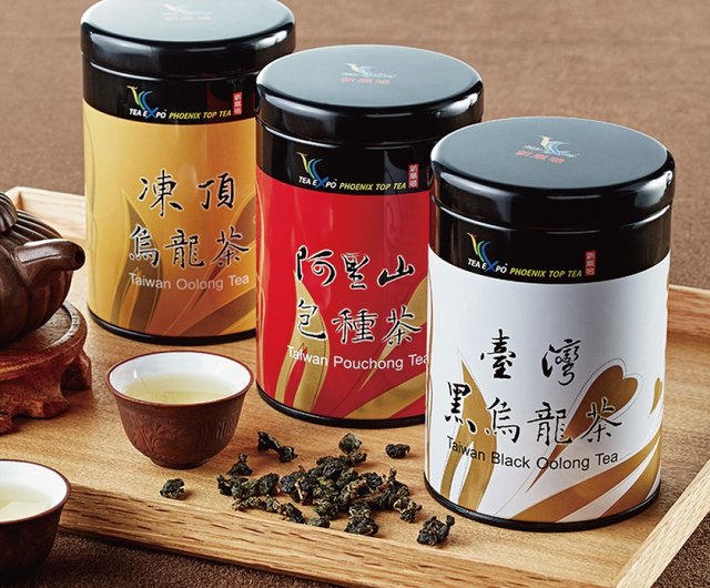 ［コ］台湾茶 烏龍茶60g2種計3個、烏龍茶30g4種 三茶賦台灣烏龍茶3種茶香100%台灣特產鐵罐散裝茶葉禮品贈禮