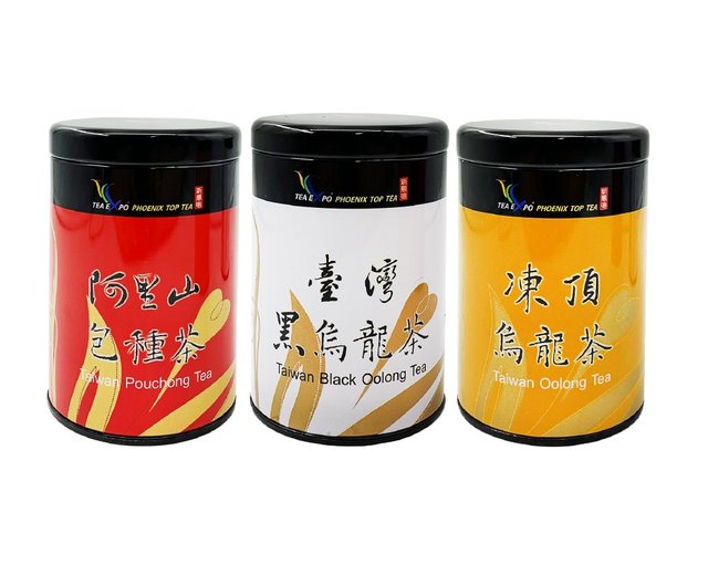 ［コ］台湾茶 烏龍茶60g2種計3個、烏龍茶30g4種 三茶賦台灣烏龍茶3種茶香100%台灣特產鐵罐散裝茶葉禮品贈禮