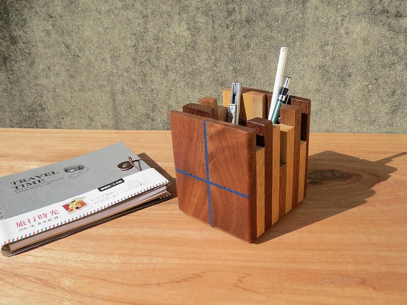 "HO MOOD" Skyline Series - City pen holder - กล่องใส่ปากกา - ไม้ สีนำ้ตาล