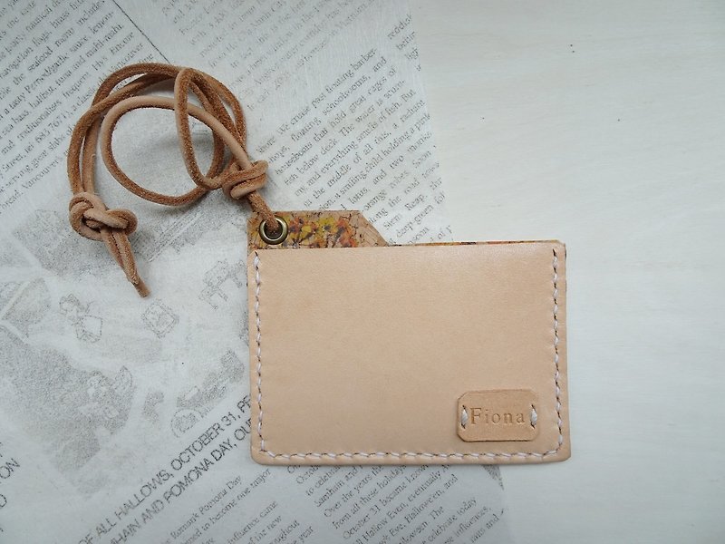 Custom Leather Card Holder - ที่เก็บนามบัตร - หนังแท้ สีนำ้ตาล