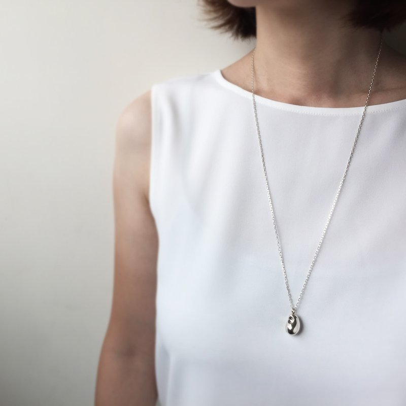 tumbler necklace | mittag jewelry | handmade and made in Taiwan - สร้อยคอ - เงิน สีเงิน