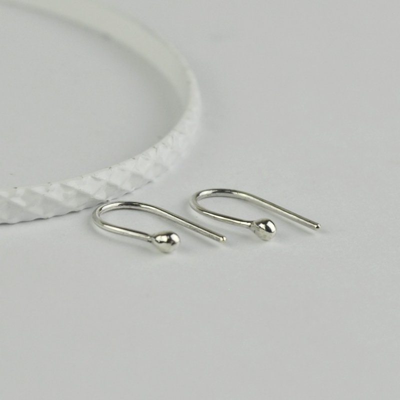Hook Silver Bead Earrings in Sterling Silver - Earrings & Clip-ons - Sterling Silver Silver