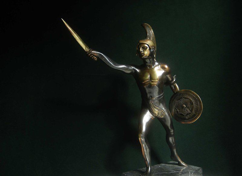 【OLD-TIME】Early Second-hand European Roman Warrior Bronze Ornament