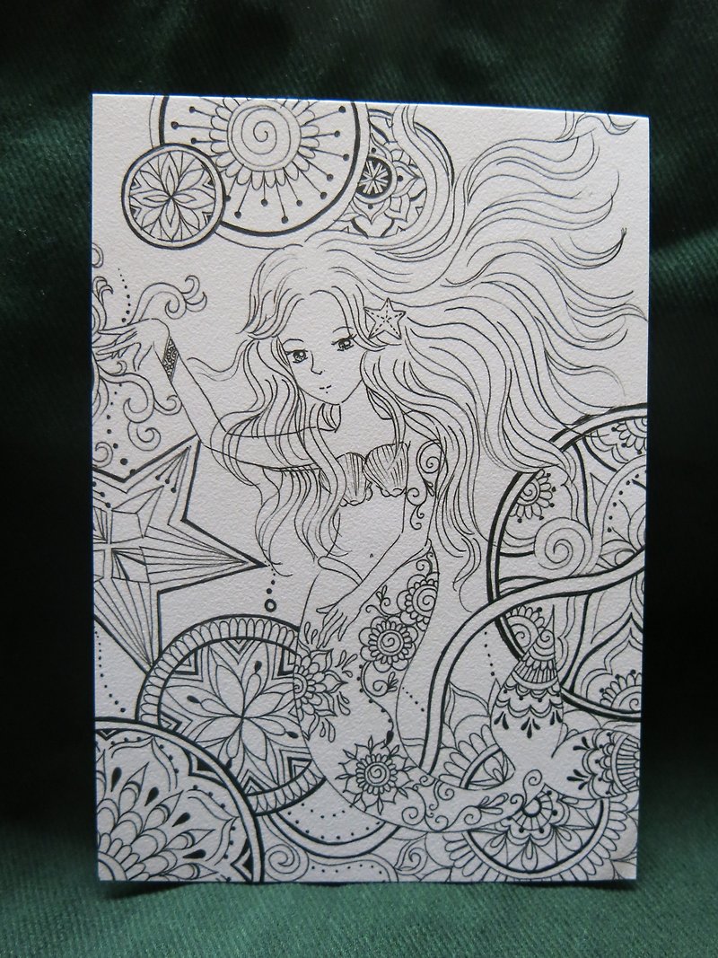 Mermaid Princess Postcard - การ์ด/โปสการ์ด - กระดาษ ขาว