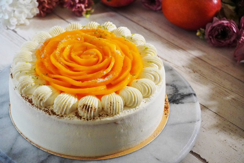 Mango fresh cream cake 6/8 inches (available at Jianhongfangshan Mango/available for home delivery) - Cake & Desserts - Other Materials 