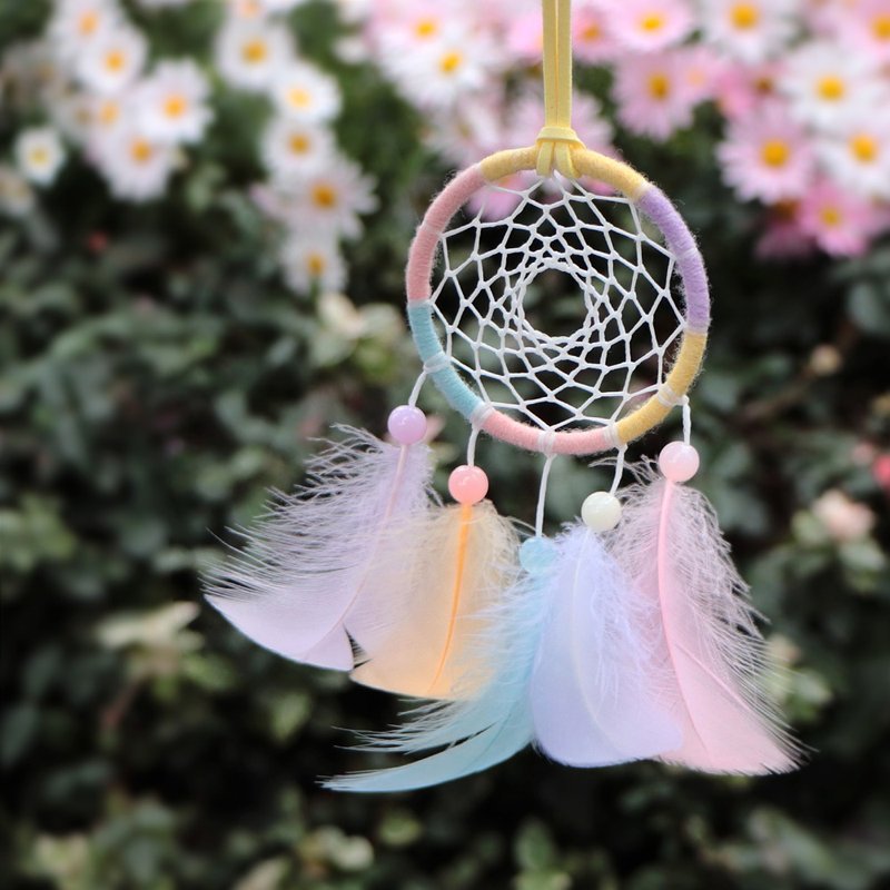 雨後の彩虹丨禮物 手工編織 Dreamcatcher 捕夢網吊飾 - 吊飾/掛飾 - 其他材質 多色