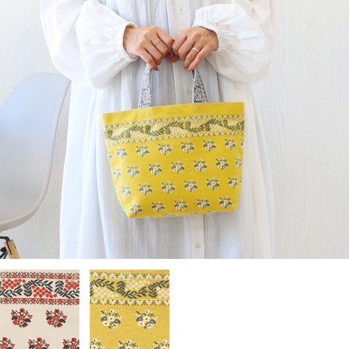Moonstar House 星月屋 【預訂】印度製 烏克蘭花朵刺繡印花圖案手提袋