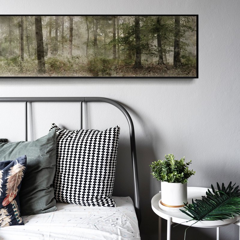 Misty Forest - Interior Design, Wall Art, Home Decor, Forest - Posters - Other Materials Multicolor