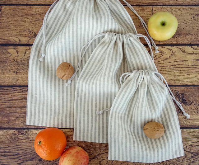 Drawstring produce outlet bags