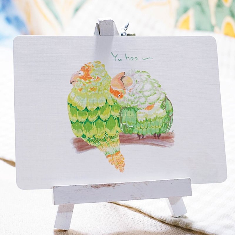 [Illustration postcard] call ~ annoying parrot - Cards & Postcards - Paper White