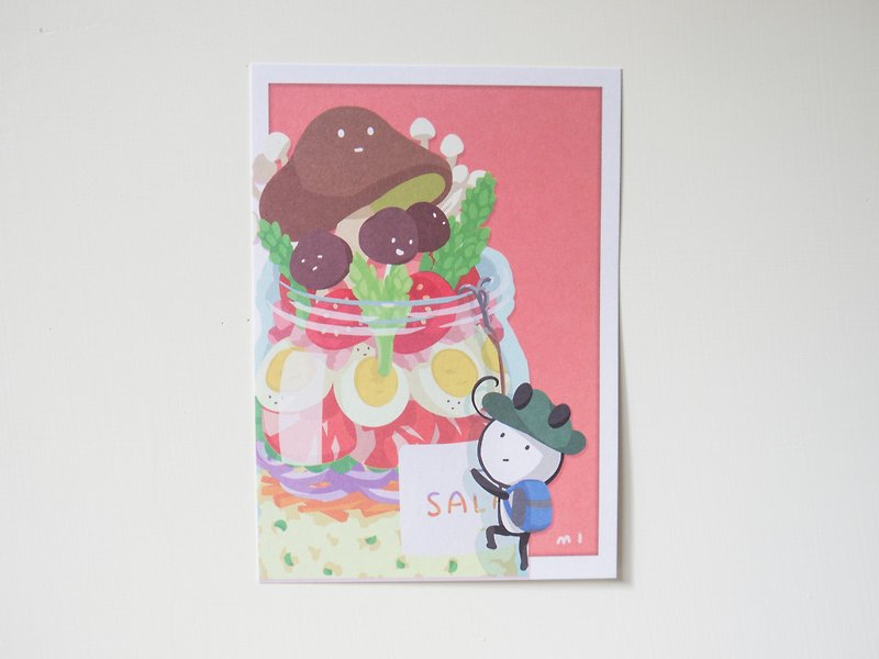 OBENTOU Salad in a Jar Postcard - Cards & Postcards - Paper Multicolor