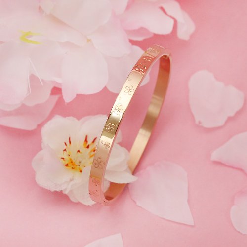 米朵貝菈．時光的禮物 RELAX TIME 限定櫻花雙面手環 (ZRCC-19-1) 玫瑰金色