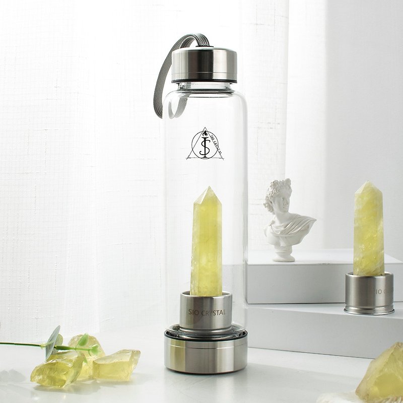 天然水晶能量水瓶-黃水晶 - 水壺/水瓶 - 水晶 黃色