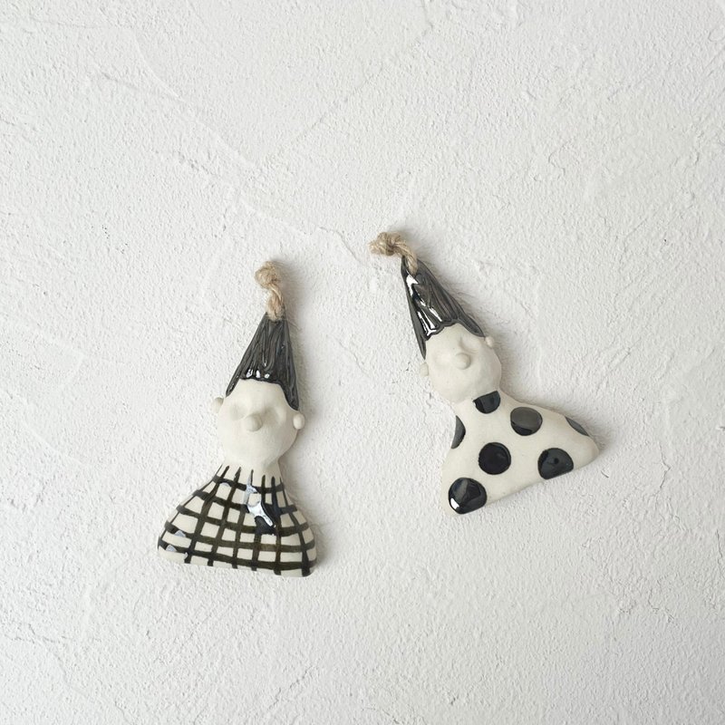 クリスマスツリーオーナメント　妖精2個セット - 擺飾/家飾品 - 陶 銀色