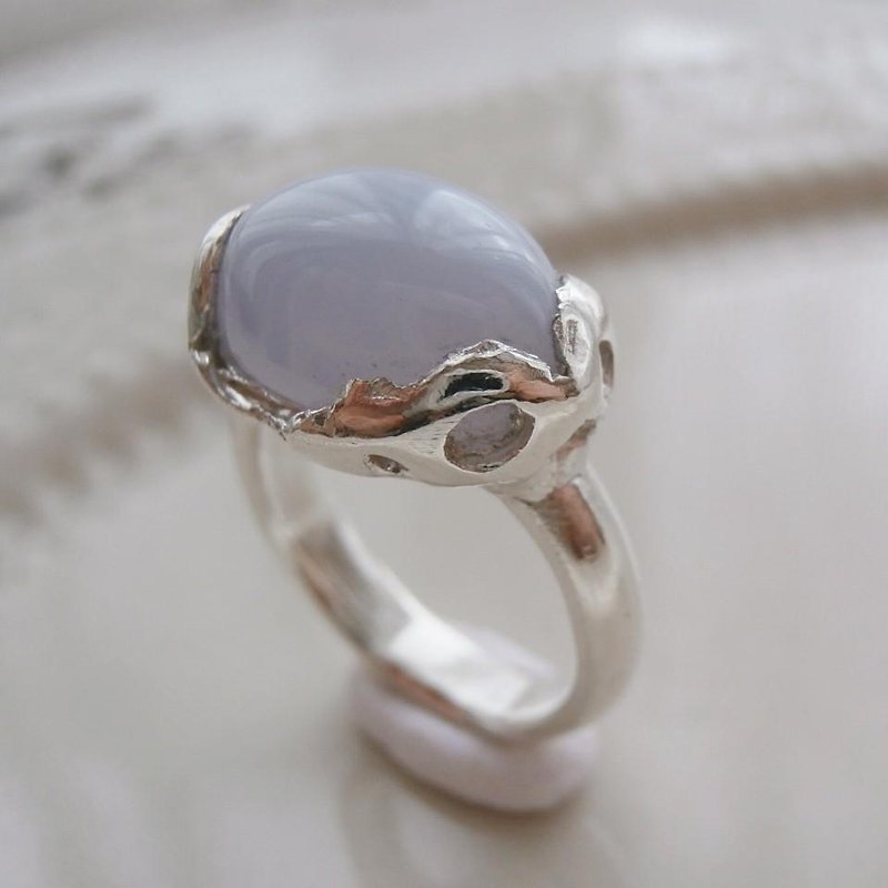 ブルーレースアゲートのリング - 戒指 - 寶石 