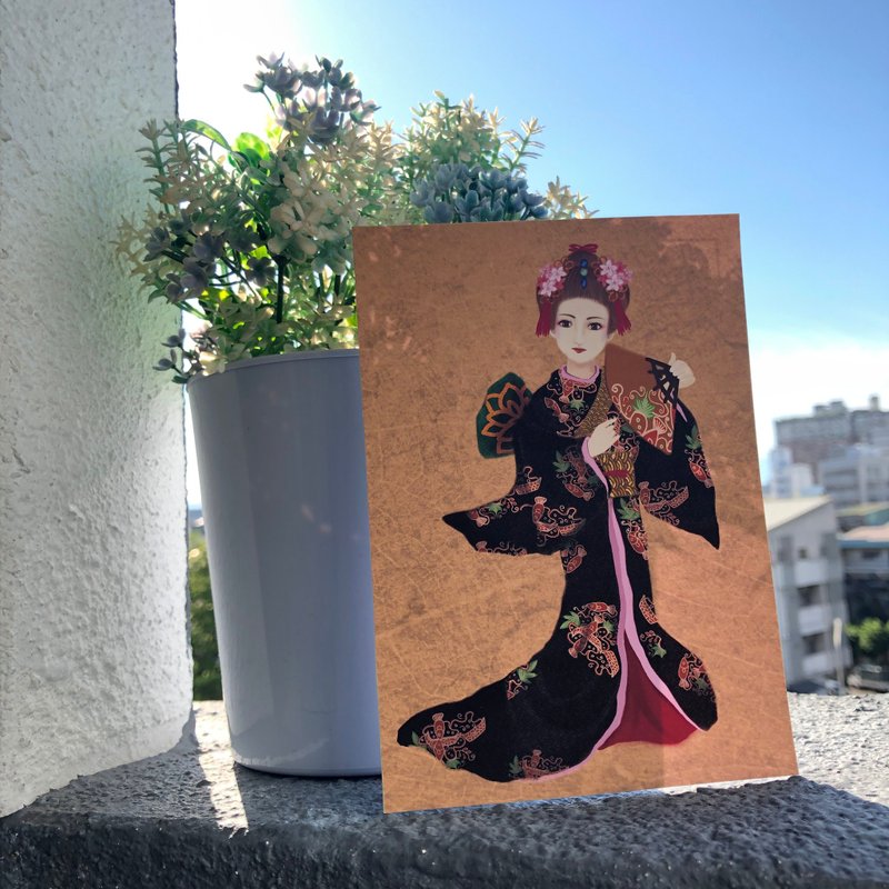 Traditional Japanese Performing Arts/Postcards/Cards - Cards & Postcards - Paper Black