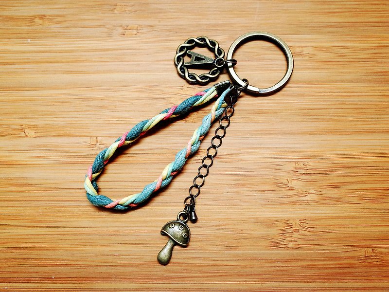 Braided Keychain , Keyring - พวงกุญแจ - วัสดุอื่นๆ สีน้ำเงิน