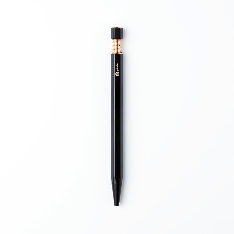 クラシックリボルブシリーズ-【スプリング式ボールペン / 黑】 - 油性・ゲルインクボールペン - 銅・真鍮 ブラック